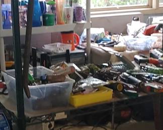 Tons of tools in the garage