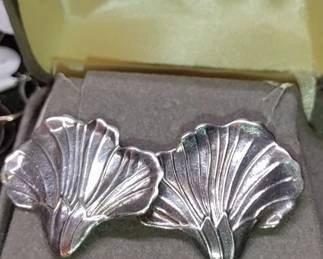 Gorgeous Sterling Lotus earrings