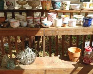 Vintage planters and pots
