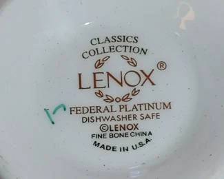 Beautiful set of Lenox Federal Platinum China