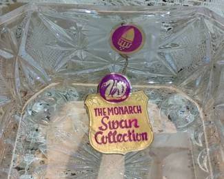 Gorgeous crystal candy dish original label