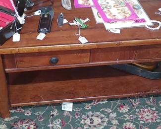 Beautiful solid Pine coffee table with two drawers