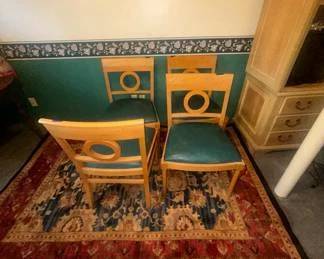 And we'll look at them for solid Maple chairs mid-century modern look very wide seats