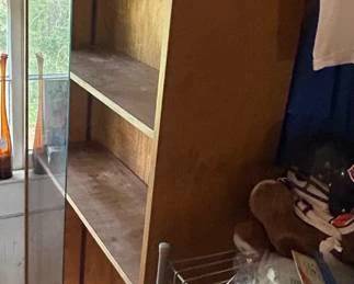 Two solid Pine display cases with glass doors