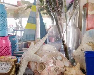 Ocean pool themed decor shells etc
