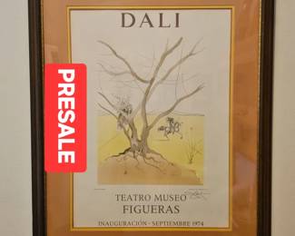 Salvador Dali - Teatro Museo Poster - Colored Lithograph, Mixed Media - Signed with Certificate of Authenticity. $110.00