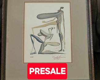 Salvadore Dali - Divine Comedy - Purgatory Canto 22 - Prodigality - Original Colored Woodcut Signed Artist Proof. $1,999.00