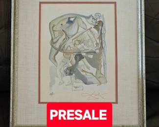 Salvadore Dali - Divine Comedy - Inferno - Canto 11 - Original Colored Woodcut Signed Artist Proof $2,500.00