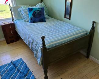 Twin Size Green Bed
