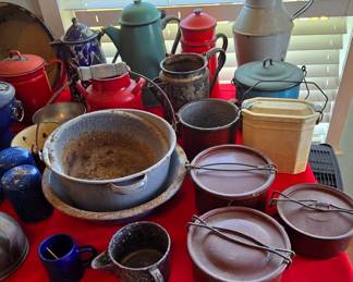 Nice Antique Enamelware Collection