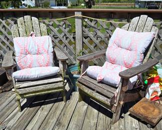 Pair of Wooden Outdoor Chairs