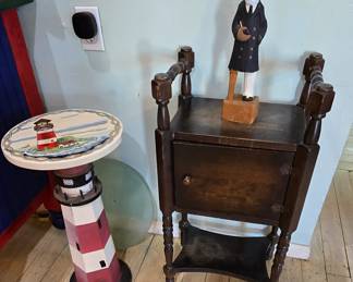 Lighthouse Table - Antique Chamber Table