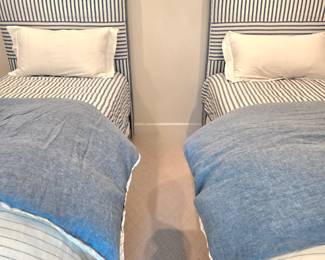 Pair of Custom Twin Beds and Bedding *COMPLETE* bid #74