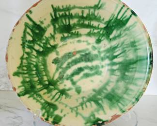 19th Century Spanish Earthenware Lebrillo Bowl $495 or bid #43