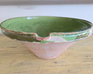 19th Century French 18" diameter Preserving Bowl $395 or bid #117