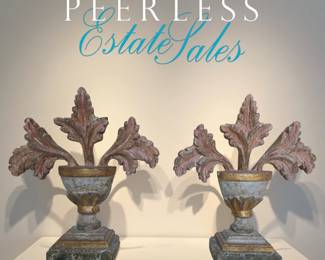 PR Hand-Carved Antique French Ornaments on modern custom bases (not shown) bid #147
