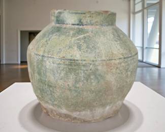 Han Dynasty (206BC) Terracotta 6" Burial Jar with base (not shown) $685 or bid #88