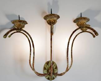5-Arm Antique Italian Candle Sconce $450 or bid #46