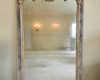 Early 19th Century Louis XV Gilt Wood & Faux Marble Mirror bid #20