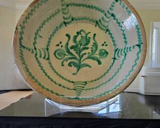 27" Diameter Antique Earthenware Bowl bid #8