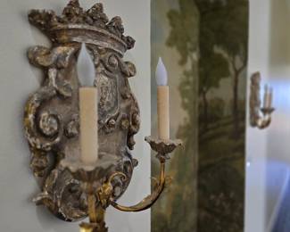 Pair of Vintage Italian Wall Sconces bid #21