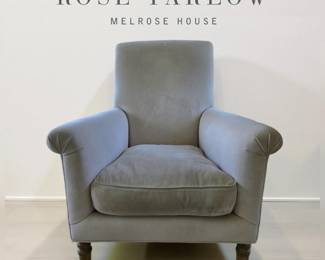 The "Beecham Lounge Chair" with velvet upholstery by Rose Tarlow-Melrose House $595 or bid #49