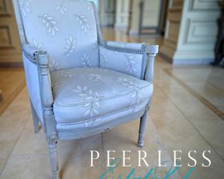 Custom Designed Antique French Bergere Chair $325 or bid #56