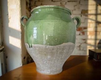 ANTIQUE French Terracotta 11.5" Confit Pot $395 or bid #115
(used for preserving meats in their own fat)