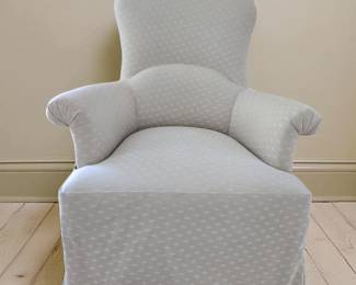 Custom Upholstered Beige Arm Chair bid #137