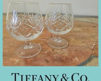 Pair Tiffany & Co. Crystal Brandy Snifters bid #155