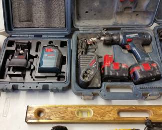 Bosch laser level and Bosch 18V drill