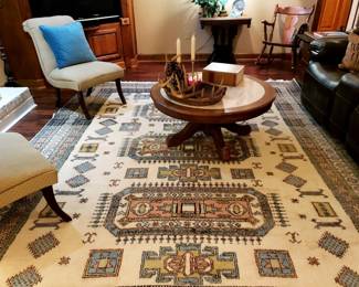 The rug measures 9 ft. x 12 ft.