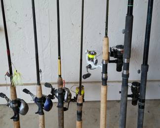 More fishing rods and reels