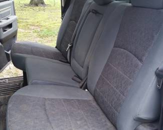 The truck's rear seats