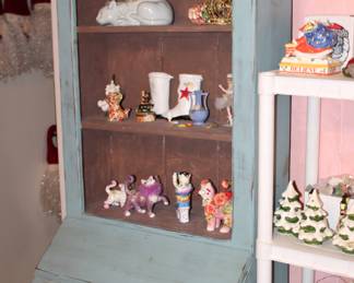 primitive desk with shelves