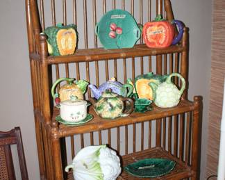 rattan bakers rack