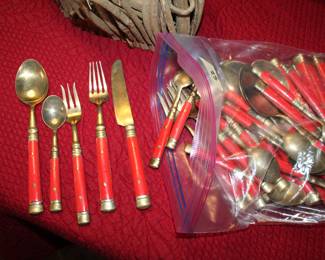 vintage brass flatware