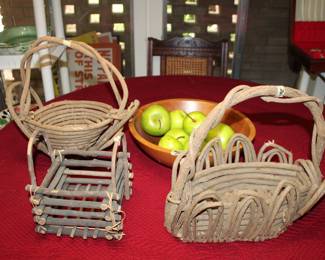 rustic twig baskets