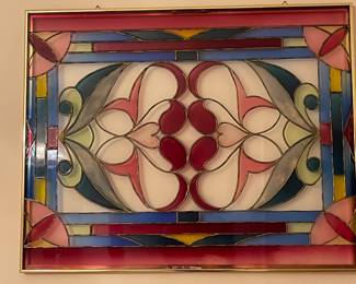 Stained glass wall frame