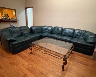 Glass top coffee table