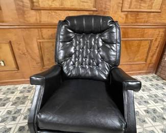 Genuine leather reclining chair