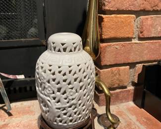 Vintage Korean porcelain ginger jar