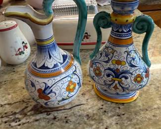 vintage Italian pitcher & vase