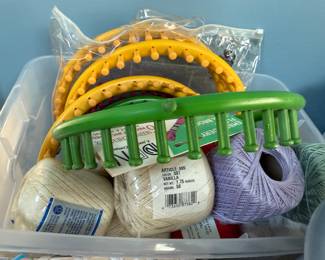 Knitting looms and yarn