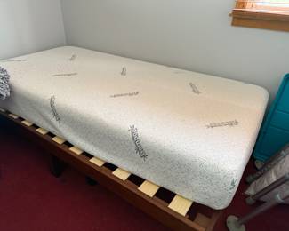 Bamboo twin bed mattress & frame