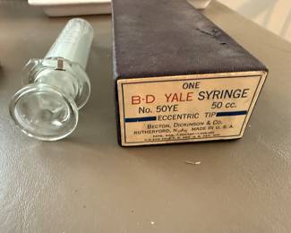 Vintage B-D Yale syringe with original box
