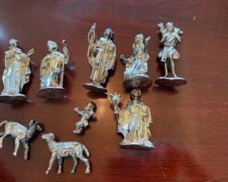 Vintage Sam Philipe signed & numbered Sterling nativity set, 9pcs