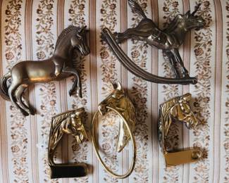 Beautiful brass horse figurines