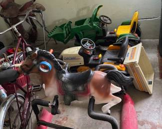 Wester Saddle, Hedstrom VTG spring horse, Kids Cud Cadet ride on toys