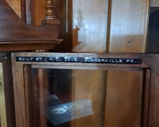Grandmother Clock Built by H.C. Davs in Summerville PA.